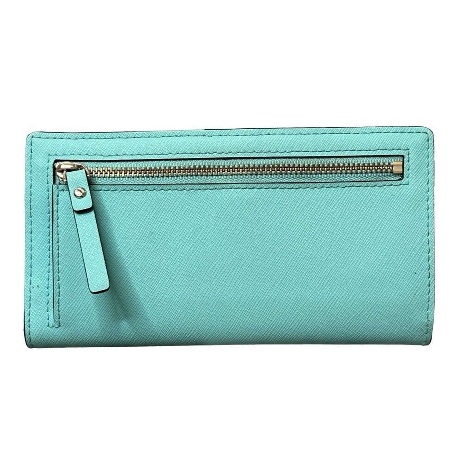 Kate Spade Kate Spade Mikas Pond Staci Folding Leather Wallet Green Size ONE SIZE - 2 Thumbnail