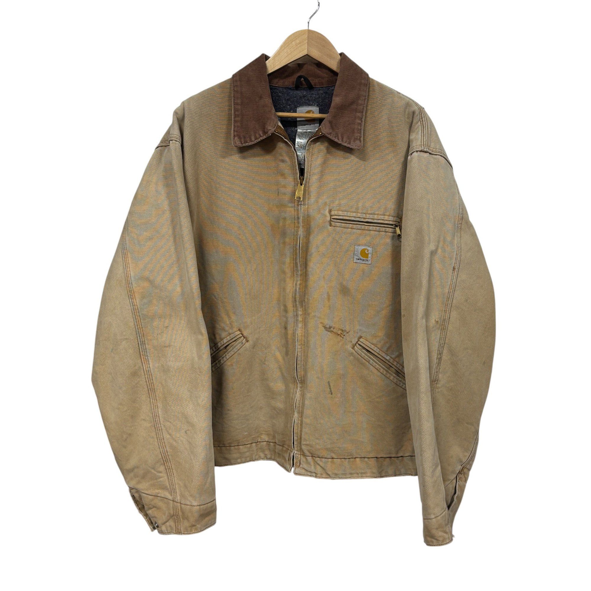 Carhartt Vintage Carhartt Made in USA J01 Brown Detroit Jacket Blanke Size US XXL / EU 58 / 5 - 1 Thumbnail