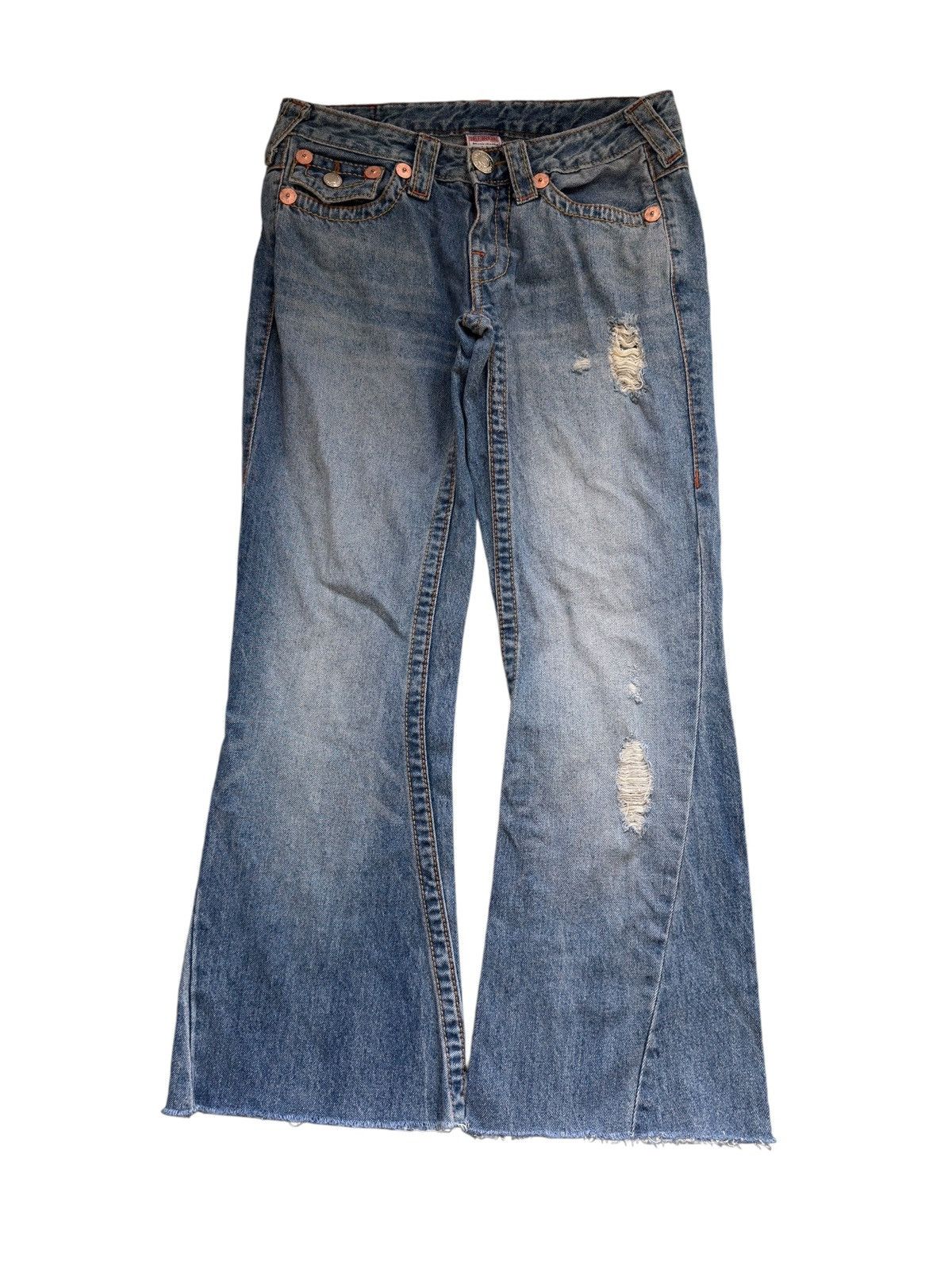True Religion True Religion Washed Faded Flared Bootcut Jeans Joey Big T Size 28" / US 6 / IT 42 - 10 Thumbnail