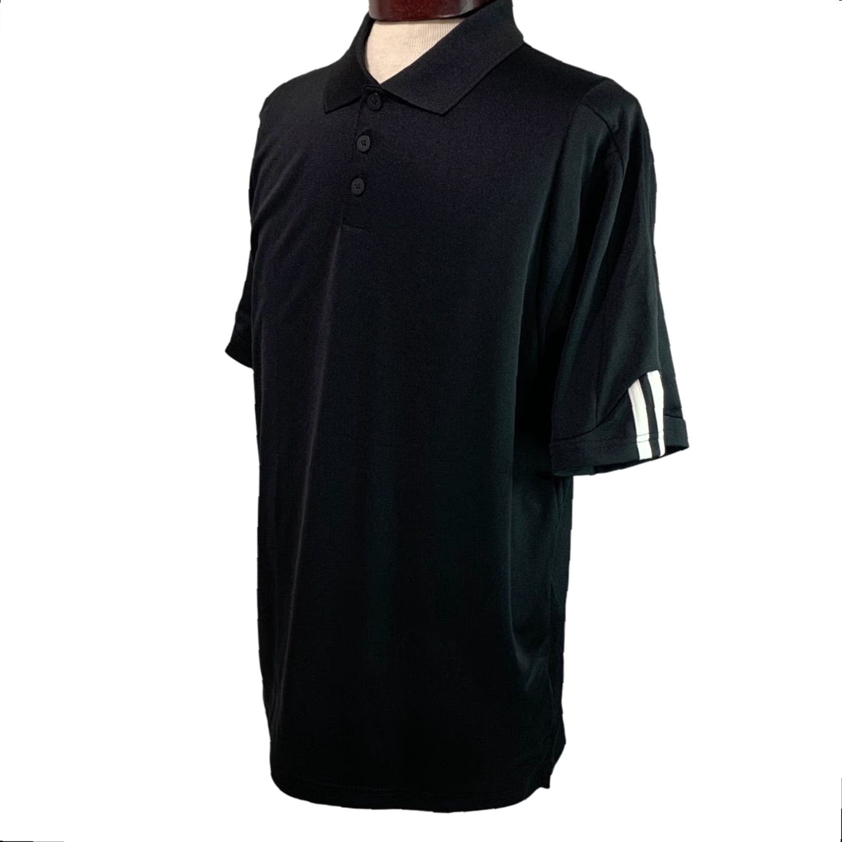 Adidas Adidas Mens Golf Shirt Polo M Black Stripe Cuff P77781 Size US M / EU 48-50 / 2 - 2 Thumbnail
