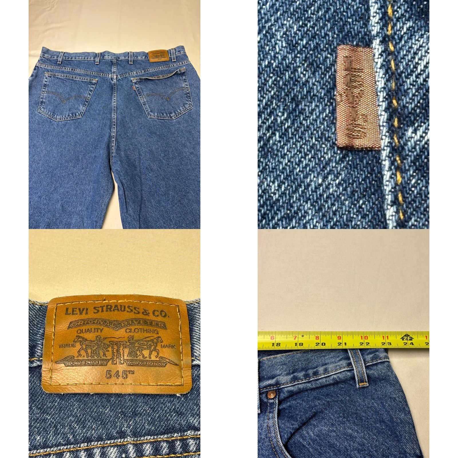 Levi's VINTAGE Levi's 545 Loose Fit Jeans Mens 46x30 Medium Wash Denim Straight Leg Size US 30 / EU 46 - 8 Thumbnail