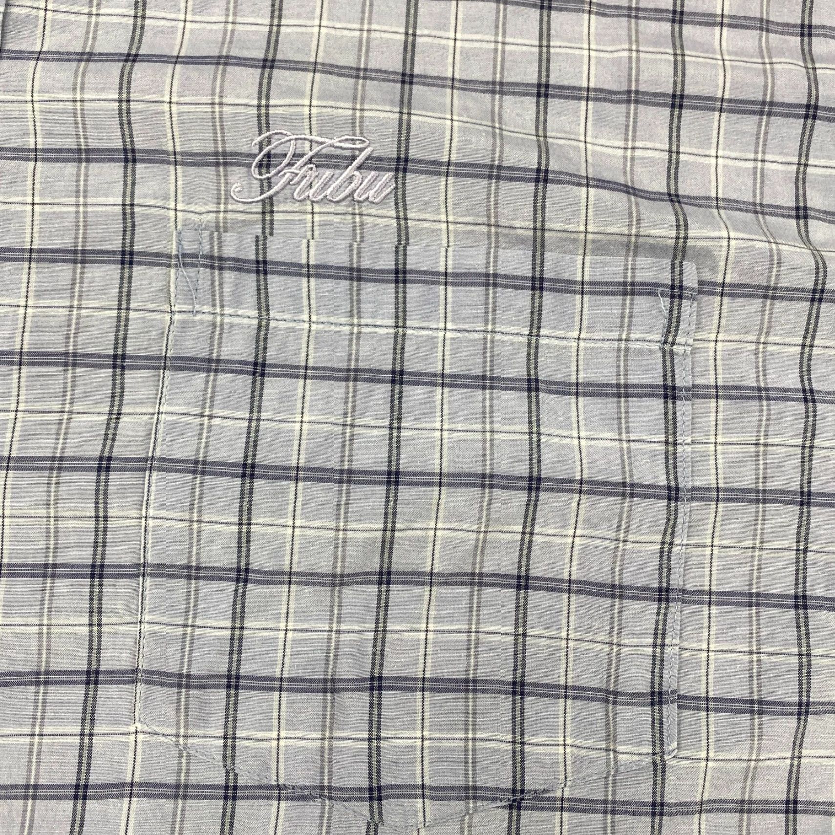 Fubu FUBU Shirt Mens 4XL Blue Plaid Urban Short Sleeve Button-Up Pocket Y2K Size US XXL / EU 58 / 5 - 3 Thumbnail