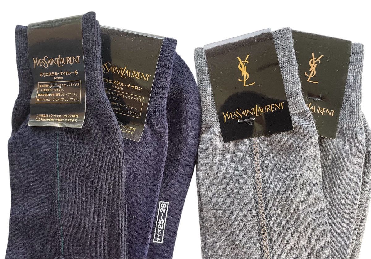 Yves Saint Laurent NWT Lot Of 4 YSL YVES SANT LAURENT Socks Size ONE SIZE - 2 Thumbnail