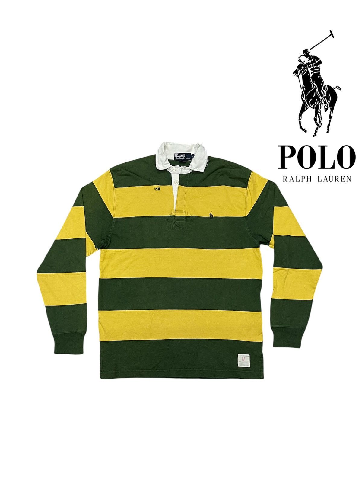 Polo Ralph Lauren 1990 POLO RALPH LAUREN STRIPES KANYE WEST STYLE POLO SHIRT Size US M / EU 48-50 / 2 - 1 Thumbnail