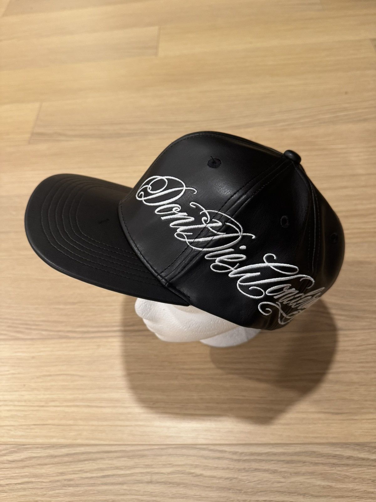 Leather Dont Die Wondering Leather Hat Black/White Size ONE SIZE - 2 Thumbnail