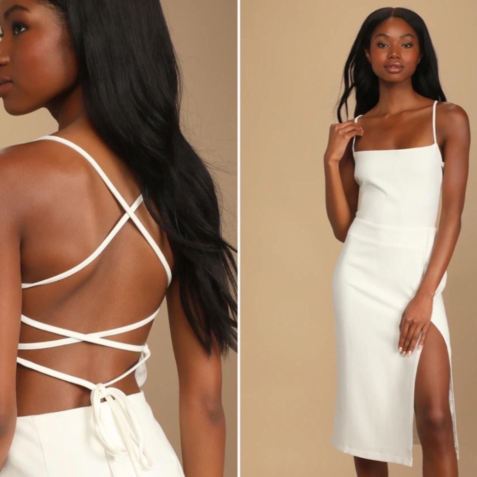 Lulus LULU's Wedding Engagement Bachelorette Bridal Sexy Midi Size M / US 6-8 / IT 42-44 - 5 Thumbnail