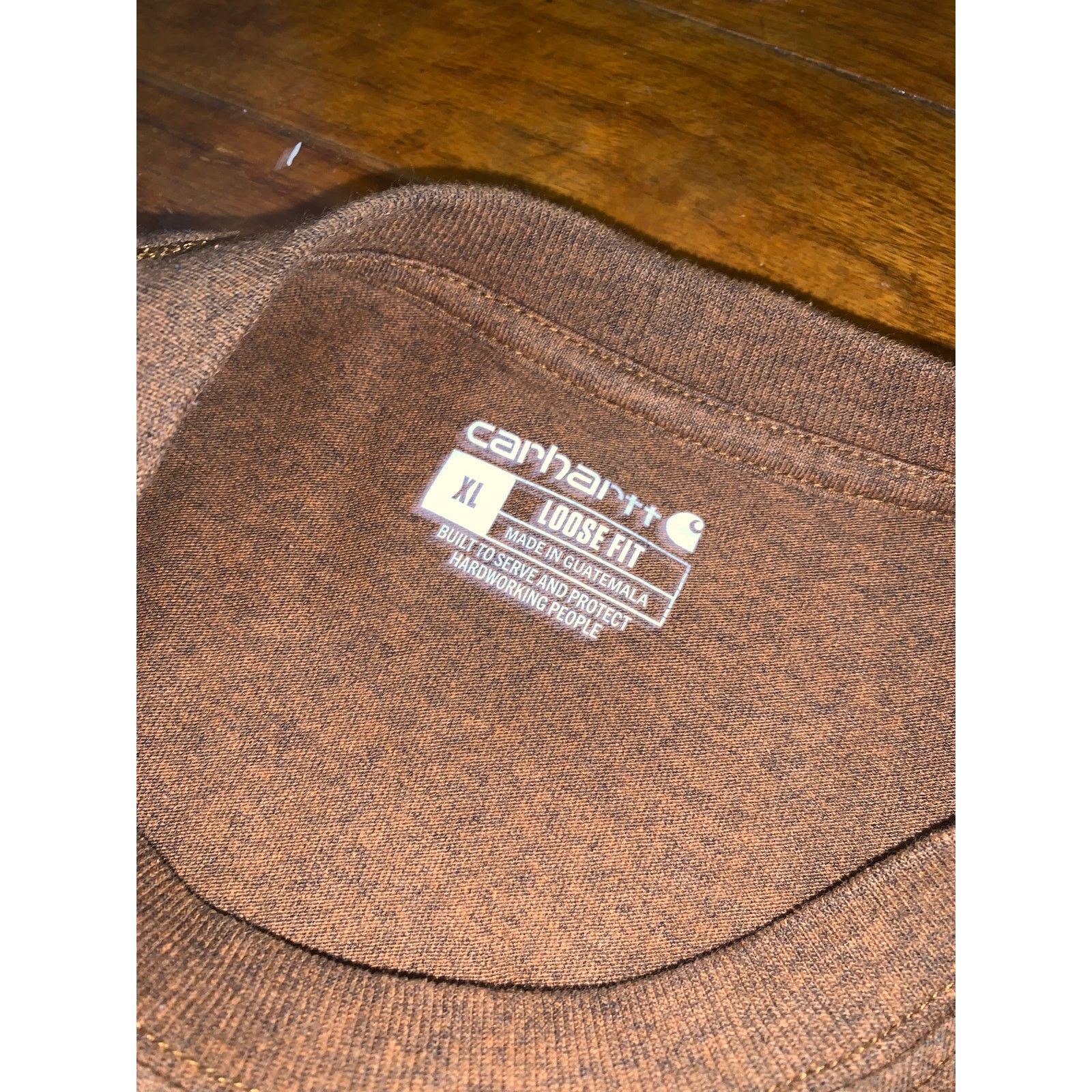 Carhartt Carhartt Pocket T-Shirt Mens XL Brown Loose Fit Workwear Tee Size US XL / EU 56 / 4 - 4 Thumbnail