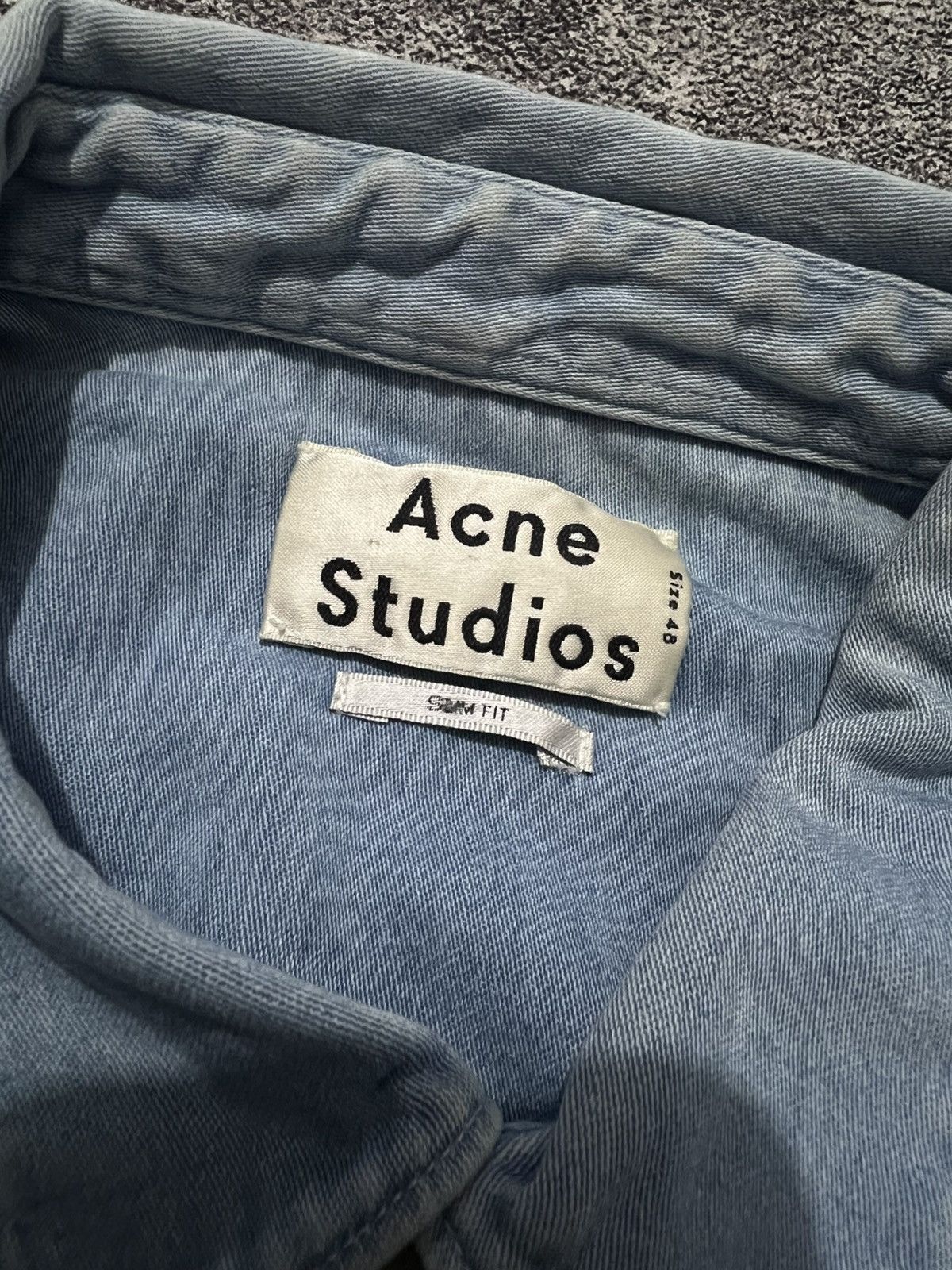 Acne Studios Acne Studios Ewing Den Pss16 Stone Button Shirt Size US M / EU 48-50 / 2 - 7 Thumbnail