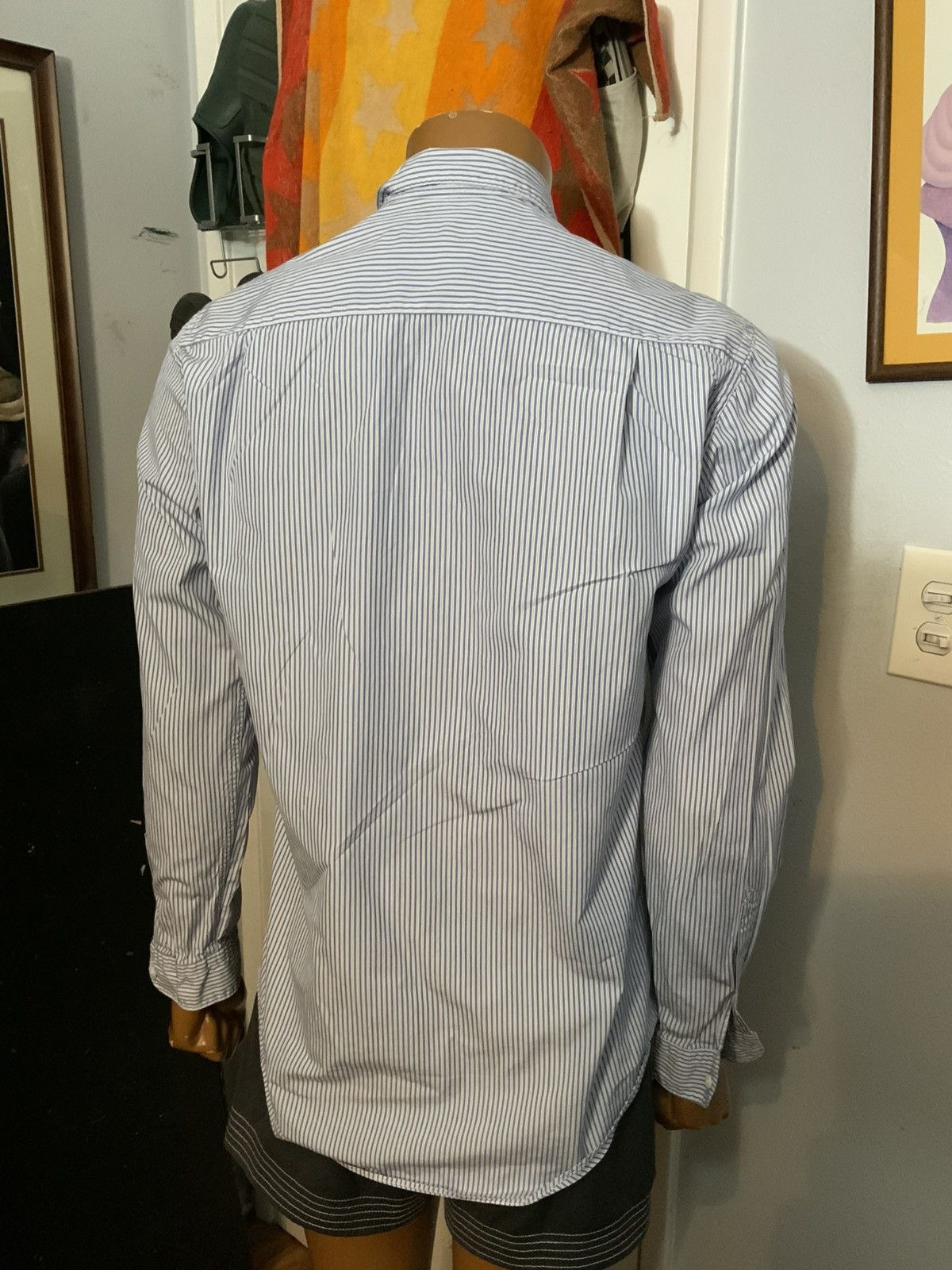 President's $349 Presidents P’s Giza Cotton Popeline Stick Striped Shirt Size US L / EU 52-54 / 3 - 9 Thumbnail