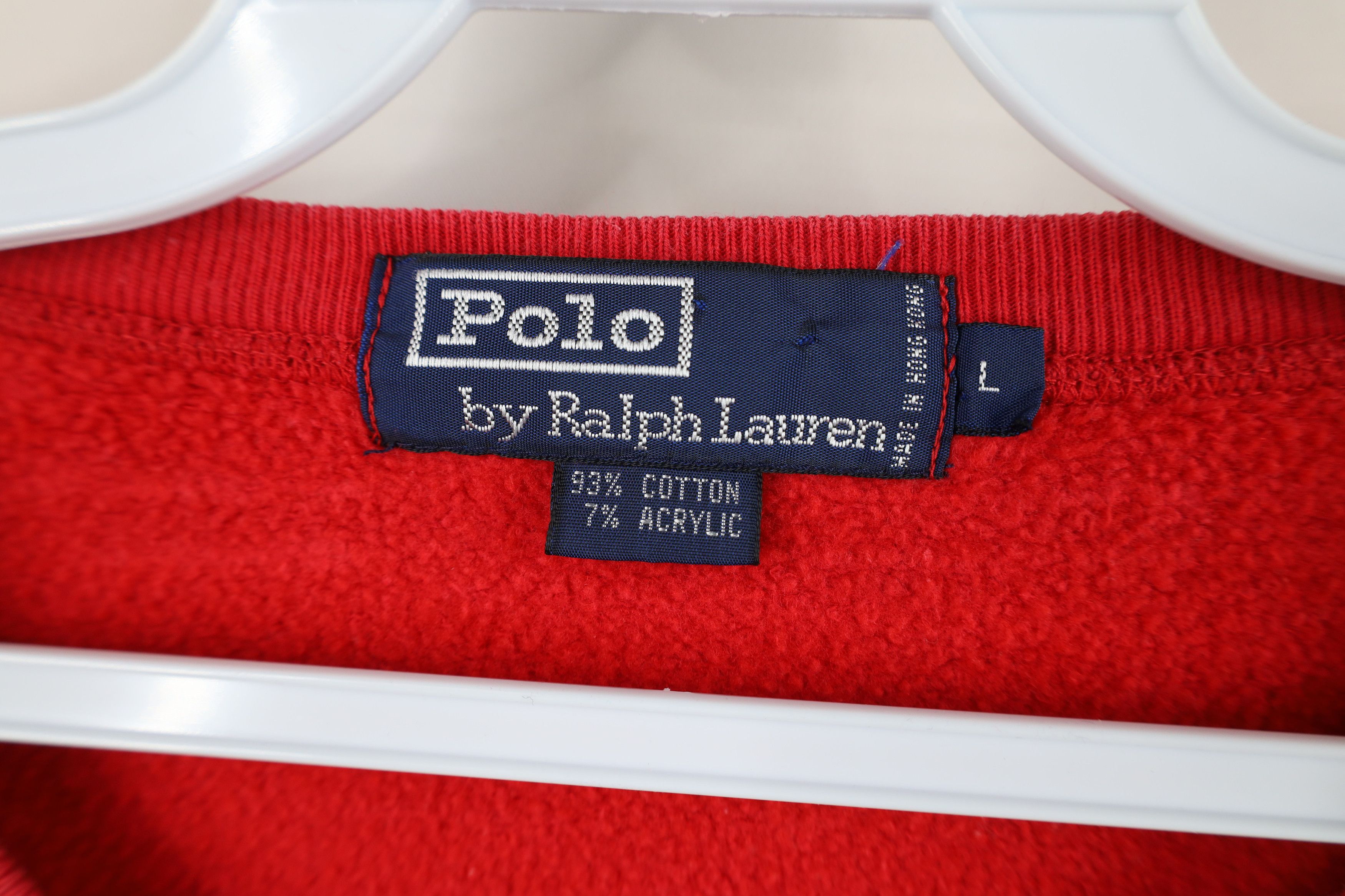 Ralph Lauren Vintage 90s Ralph Lauren Faded Crewneck Sweatshirt Red Size US L / EU 52-54 / 3 - 7 Thumbnail