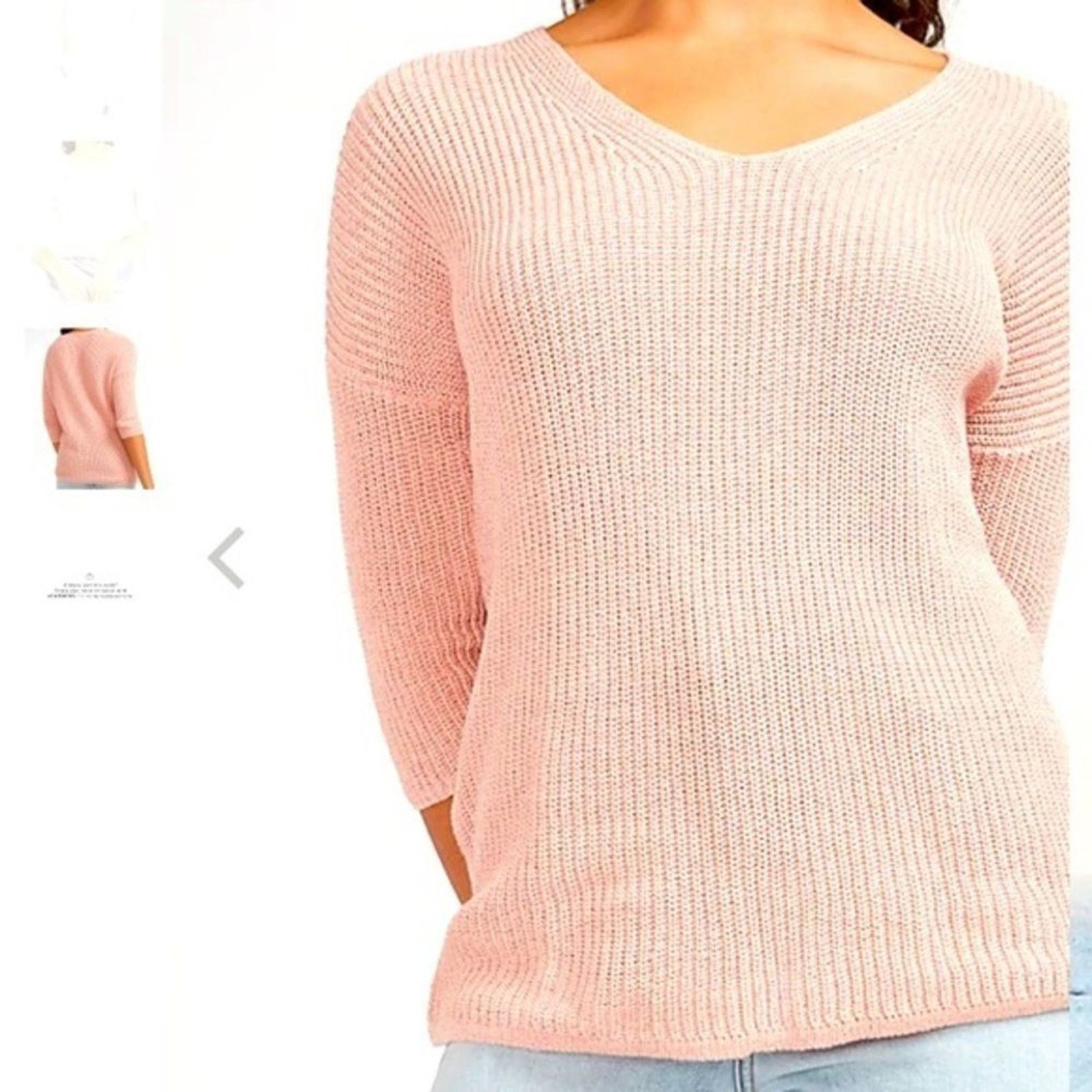 Loft LOFT Ann Taylor Women's Champagne Knit Sweater Sz L Size L / US 10 / IT 46 - 1 Thumbnail