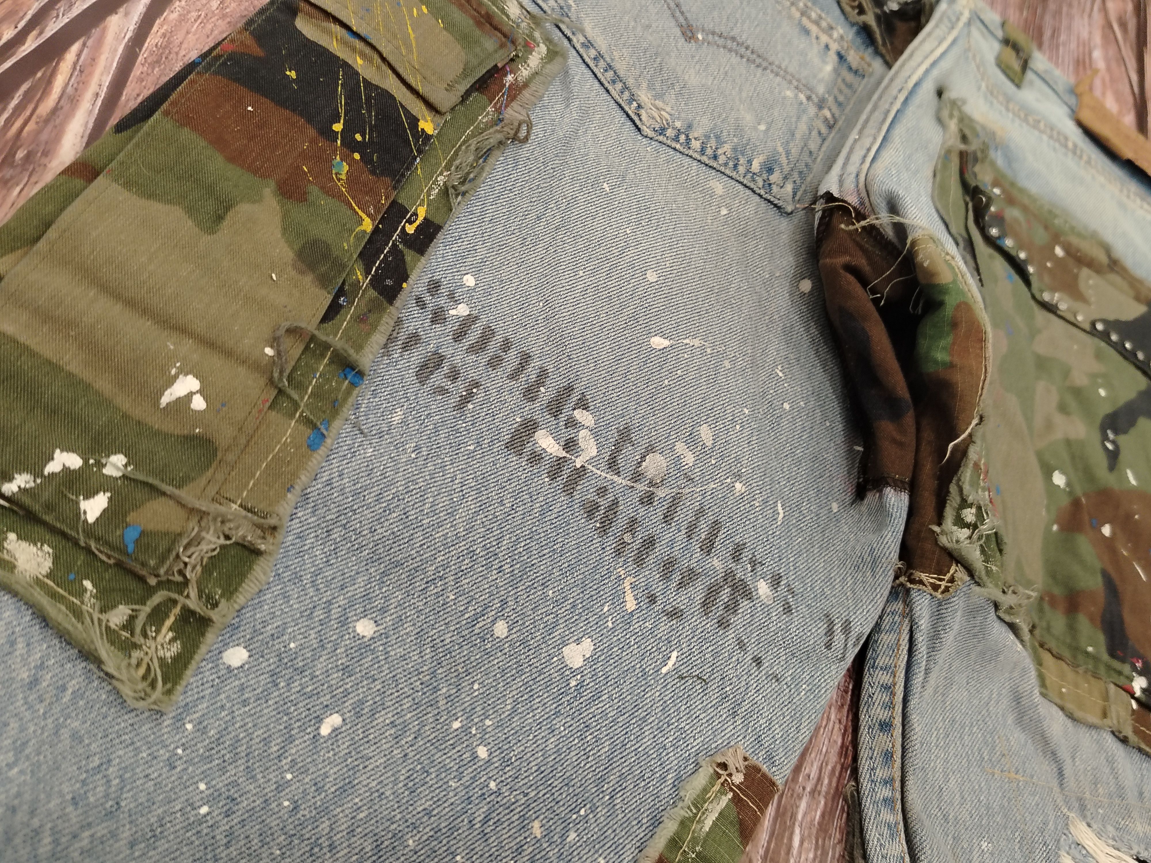 Levi's Levis 501 Jeans Vintage ARTWORK Army Size US 33 - 13 Thumbnail