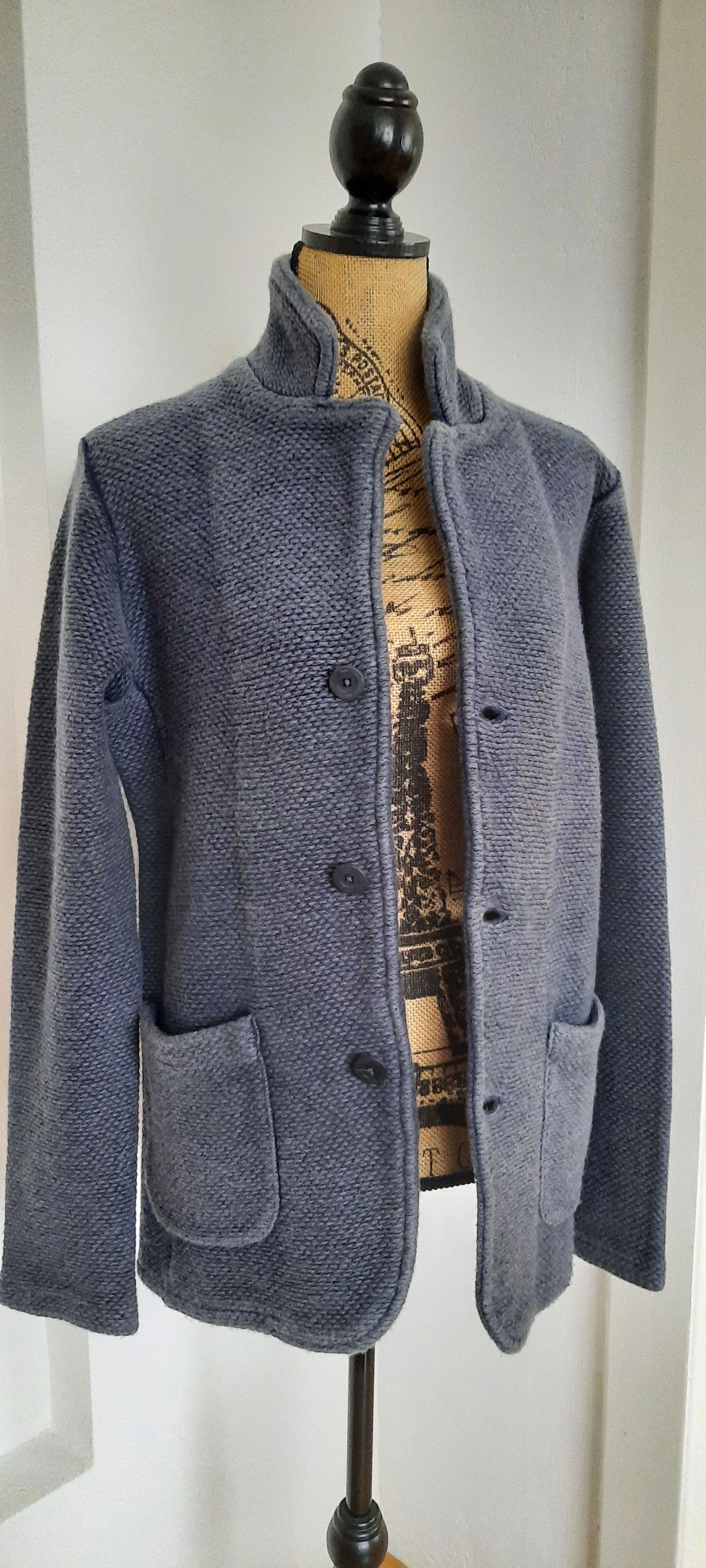 GAS GAS Men's Cardigan Wool Jacket Blue 48 Size US M / EU 48-50 / 2 - 3 Thumbnail