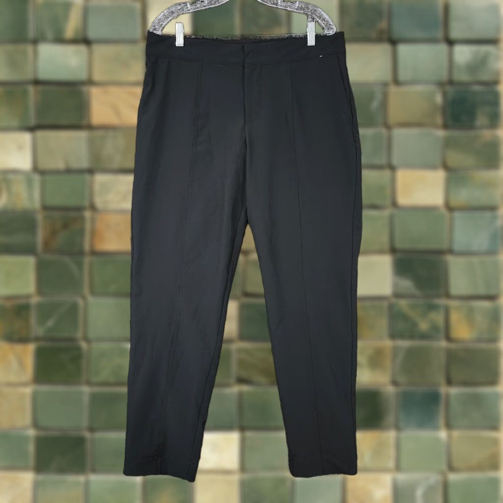 Vintage Mondetta Womens Black Pants Straight Leg Polyester Stretch Size 12 Size 34" / US 12 / IT 48 - 1 Thumbnail