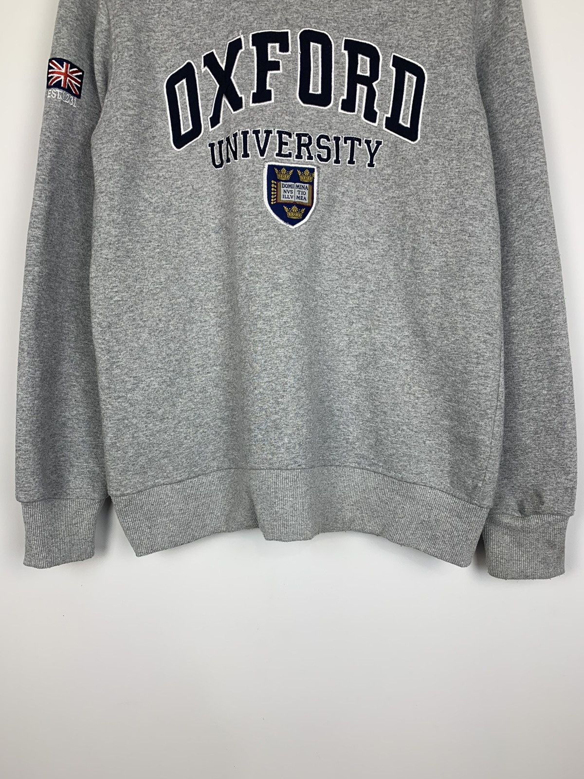 Oxxford Clothes Oxford University Sweatshirt Crewneck Center Logo Gray M Size US M / EU 48-50 / 2 - 3 Thumbnail