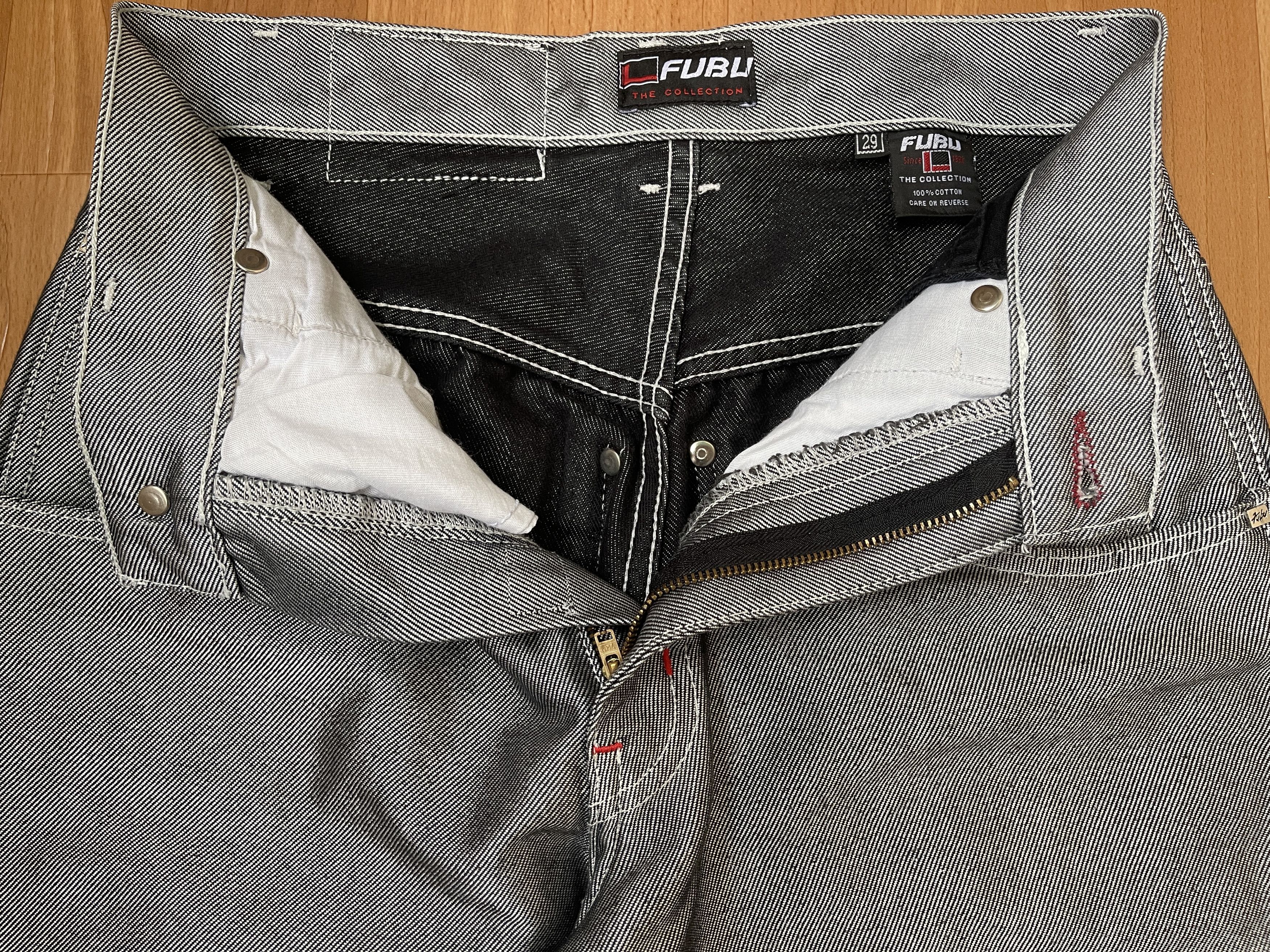 Fubu FUBU jeans shiny vintage baggy jeans silver metallic size 28 Size US 28 / EU 44 - 15 Thumbnail