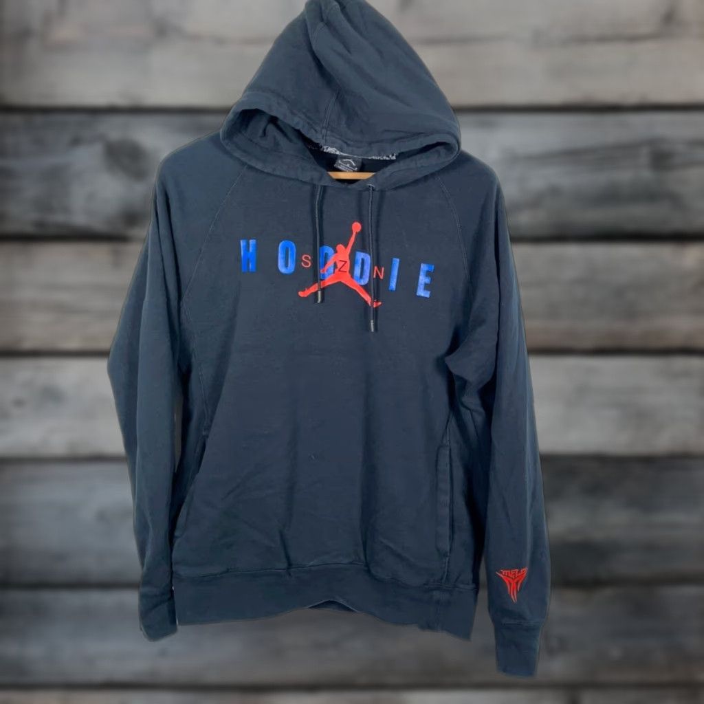 Jordan Brand Jordan Carmelo Anthony Hoodie Sweatshirt Adult Large Black Raglan Hooded Pullover Graphic Print Men’s Size US L / EU 52-54 / 3 - 1 Thumbnail