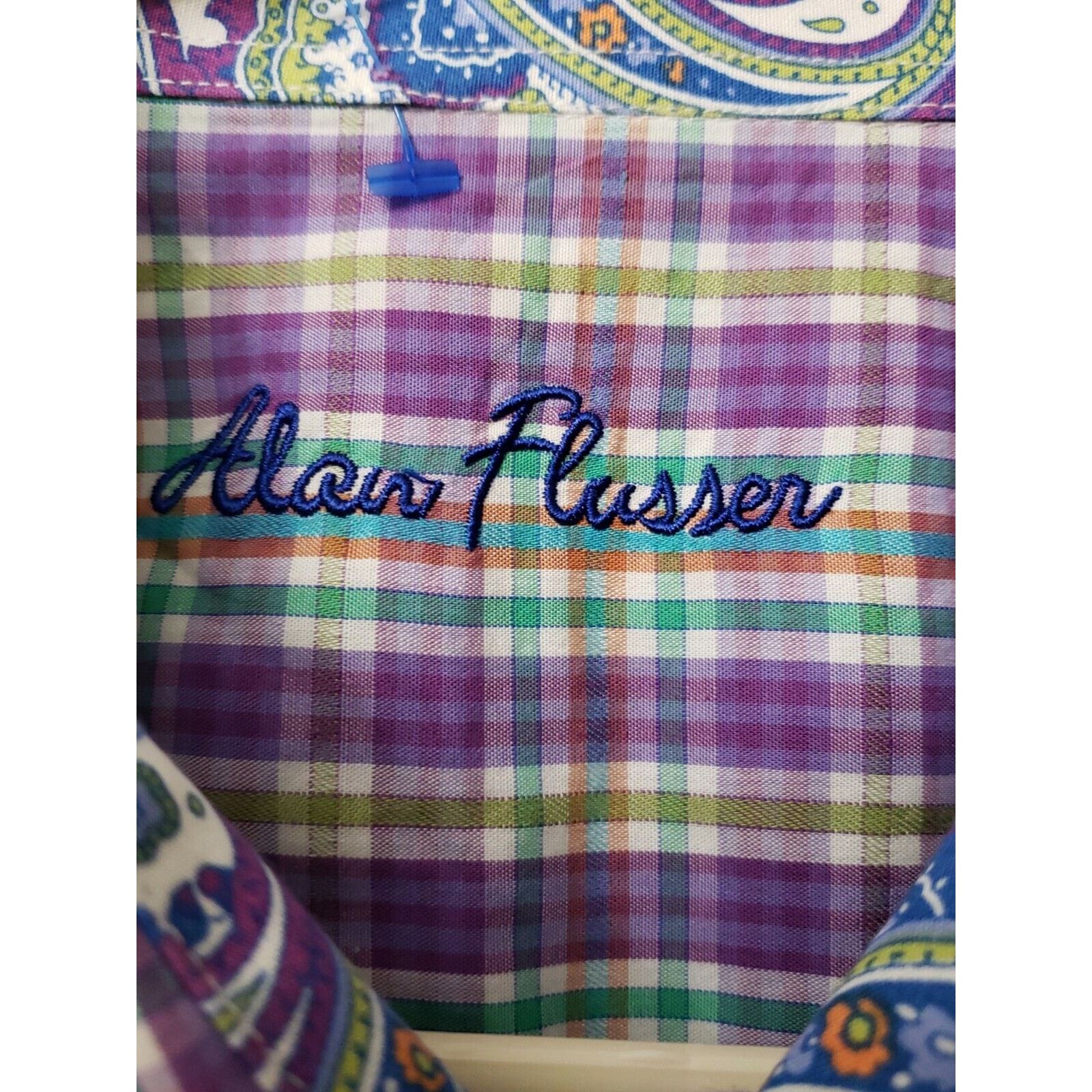 Alan Flusser Alan Flusser Button Front Floral Paisley XL 100% Cotton Size US XL / EU 56 / 4 - 5 Thumbnail