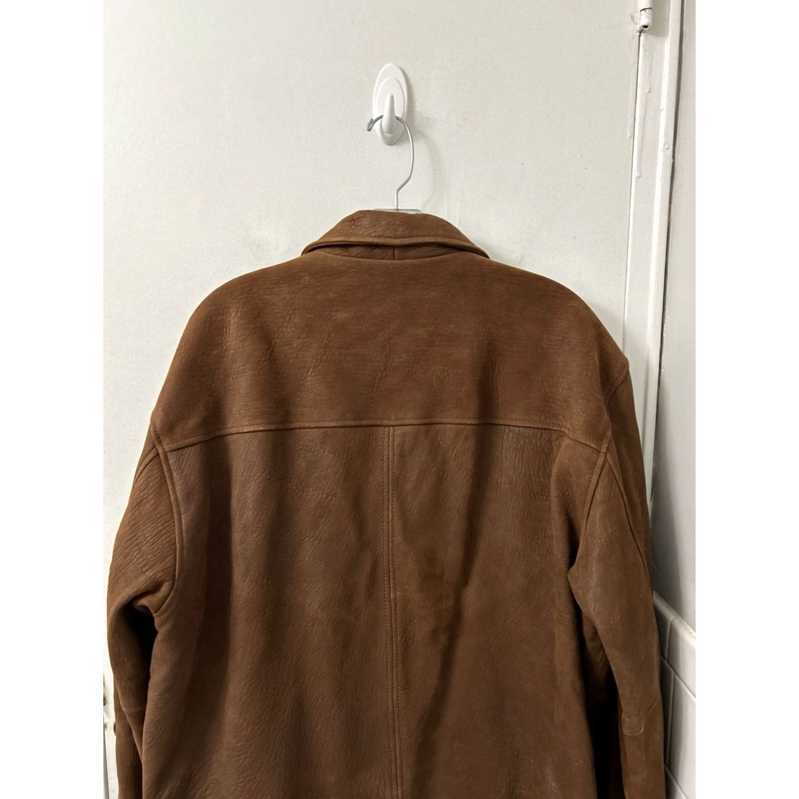 The Territory Ahead The Territory Ahead Leather Jacket Mens Large Brown Wool Lined Full Zip Bomber Size US L / EU 52-54 / 3 - 7 Thumbnail