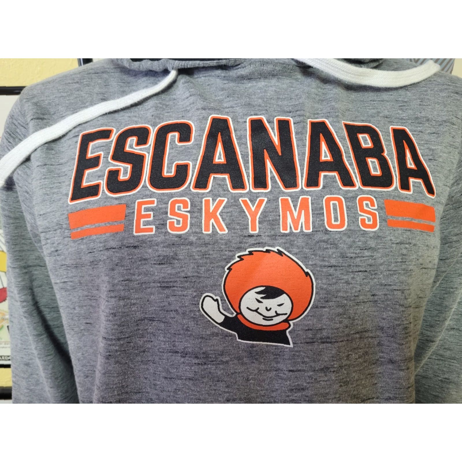 Vintage VINTAGE Escanaba Eskymos Hoodie Mens Pullover Sweatshirt EHS Esky Gray M Pel Athletic Size US M / EU 48-50 / 2 - 2 Thumbnail