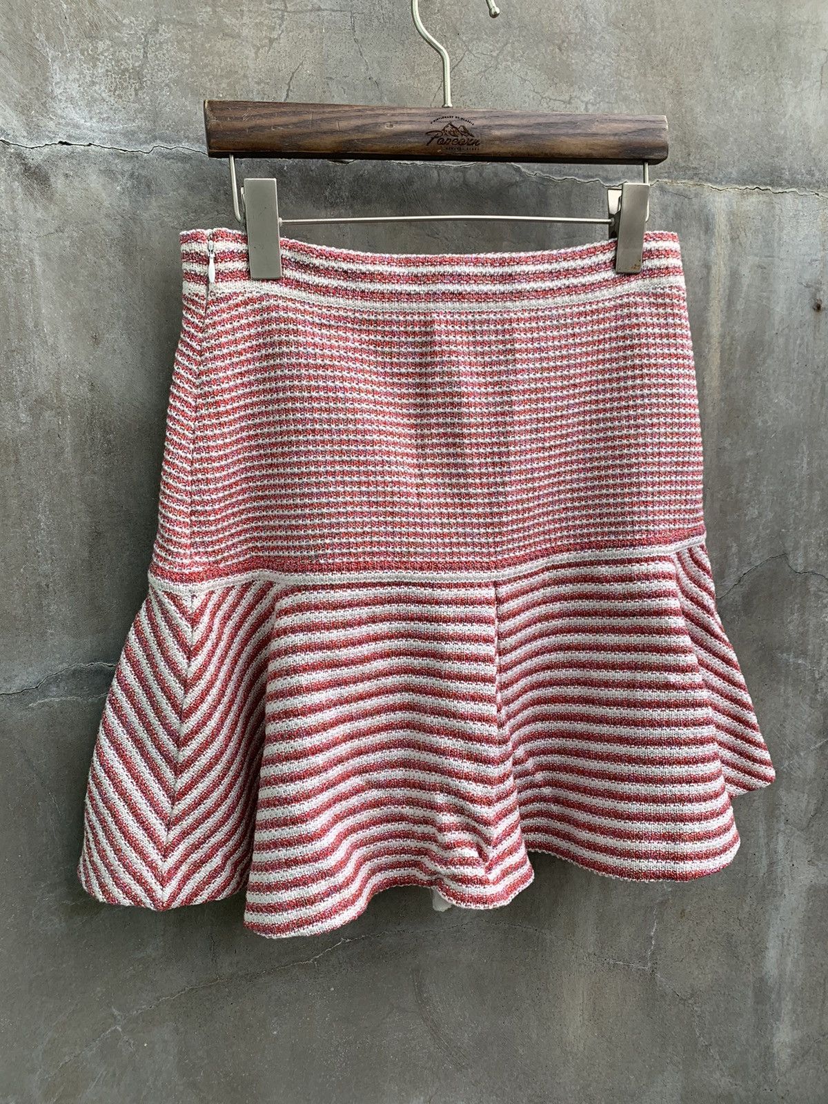 Chanel SS15 CC Logo Pearl Button Flared Skirt Size 26" / US 2 / IT 38 - 7 Thumbnail