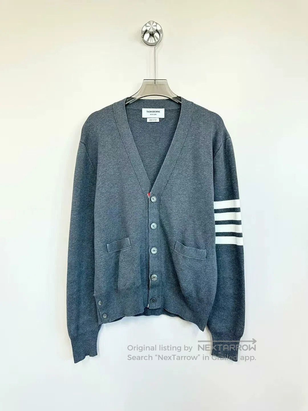 Thom Browne thom browne gray classic knit cardigan. Size US XXS / EU 40 - 1 Thumbnail