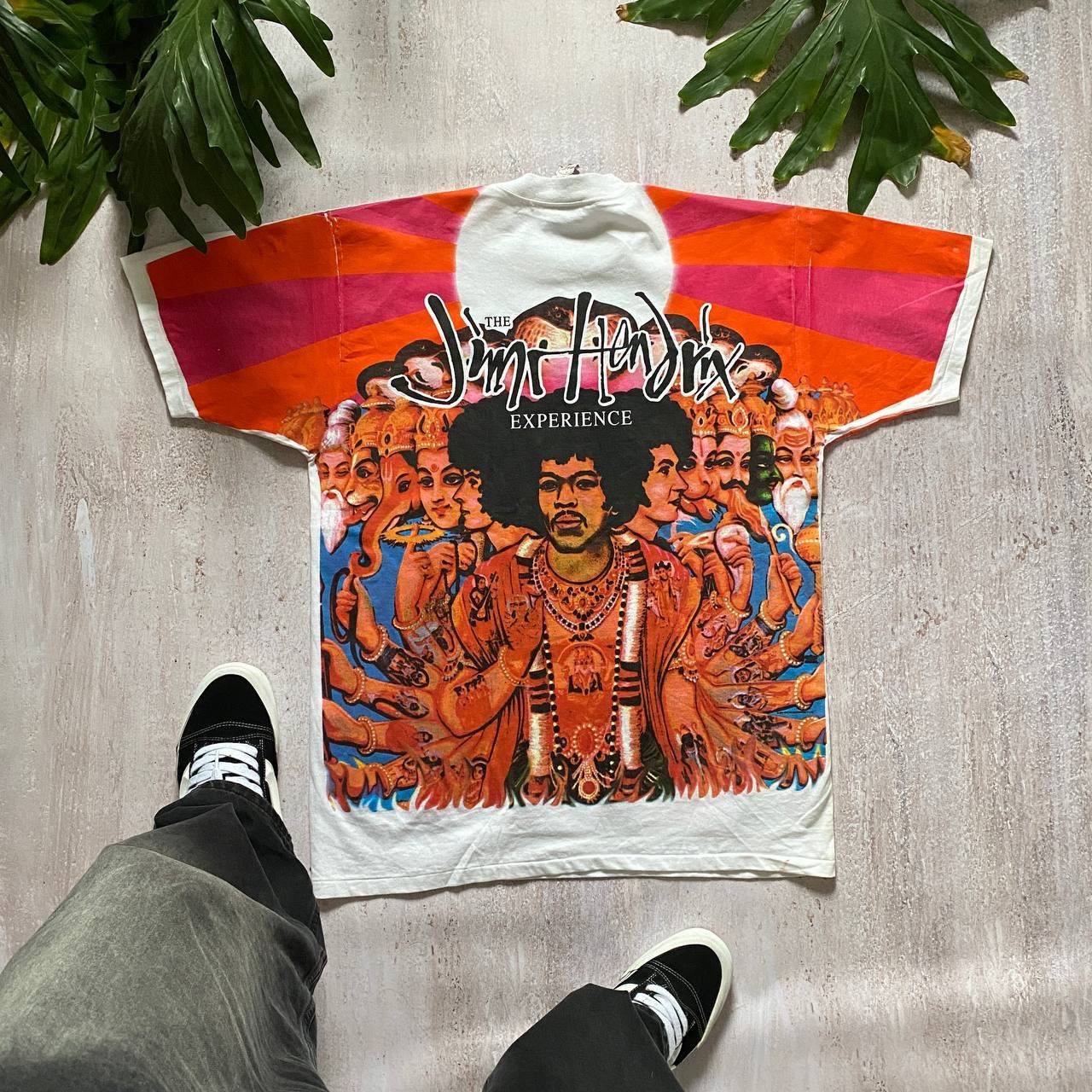 Band Tees VINTAGE 90S JIMI HENDRIX EXPERIENCE AXIS ALL OVER PRINT TEE Size US XL / EU 56 / 4 - 2 Thumbnail