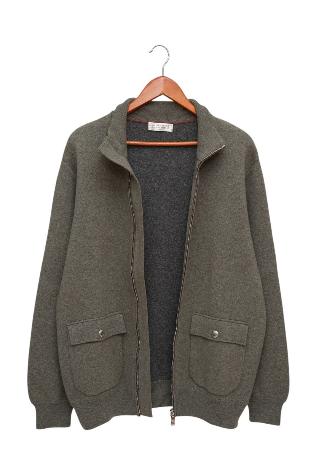 Brunello Cucinelli Brunello Cucinelli Zip Up Cashmere Knit Jacket Bomber Size US L / EU 52-54 / 3 - 2 Thumbnail