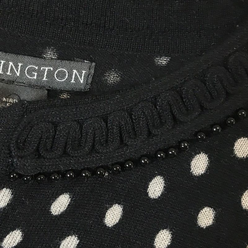 Covington Covington Pok-a-dot Black High Neck Long Sleeve Cardigan L Size L / US 10 / IT 46 - 6 Thumbnail
