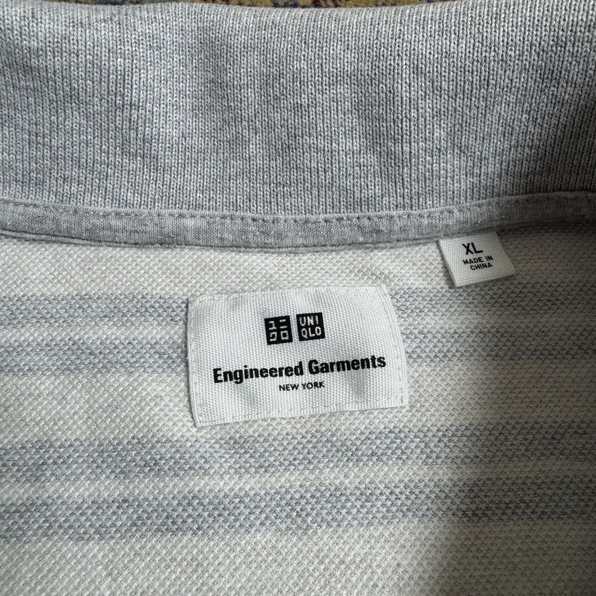 Engineered Garments × Uniqlo Engineered Garments Patchwork Striped Polo Tee Japanes brand Size US XL / EU 56 / 4 - 4 Thumbnail
