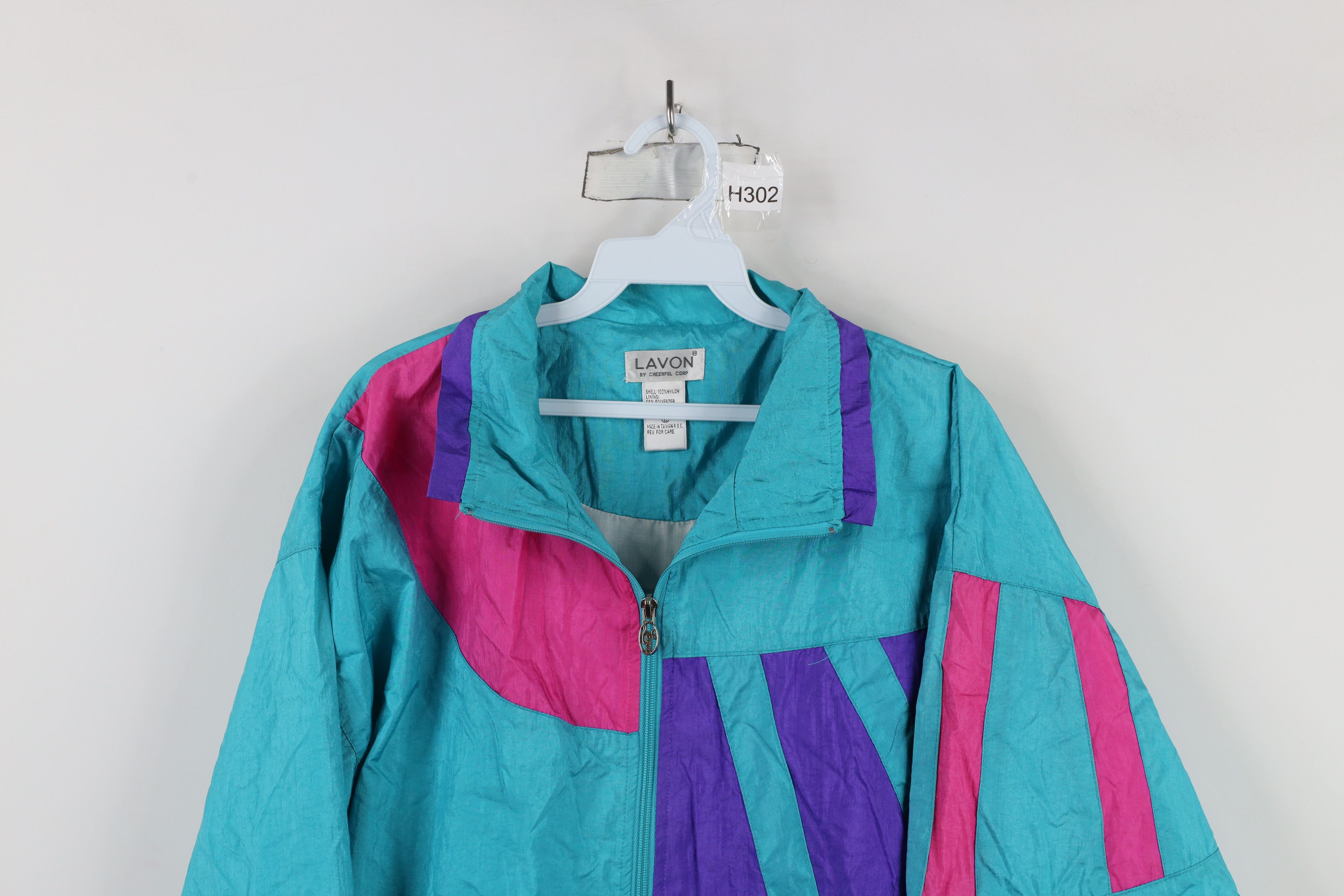 Vintage Vintage 90s Streetwear Lined Full Zip Windbreaker Jacket Size L / US 10 / IT 46 - 2 Thumbnail