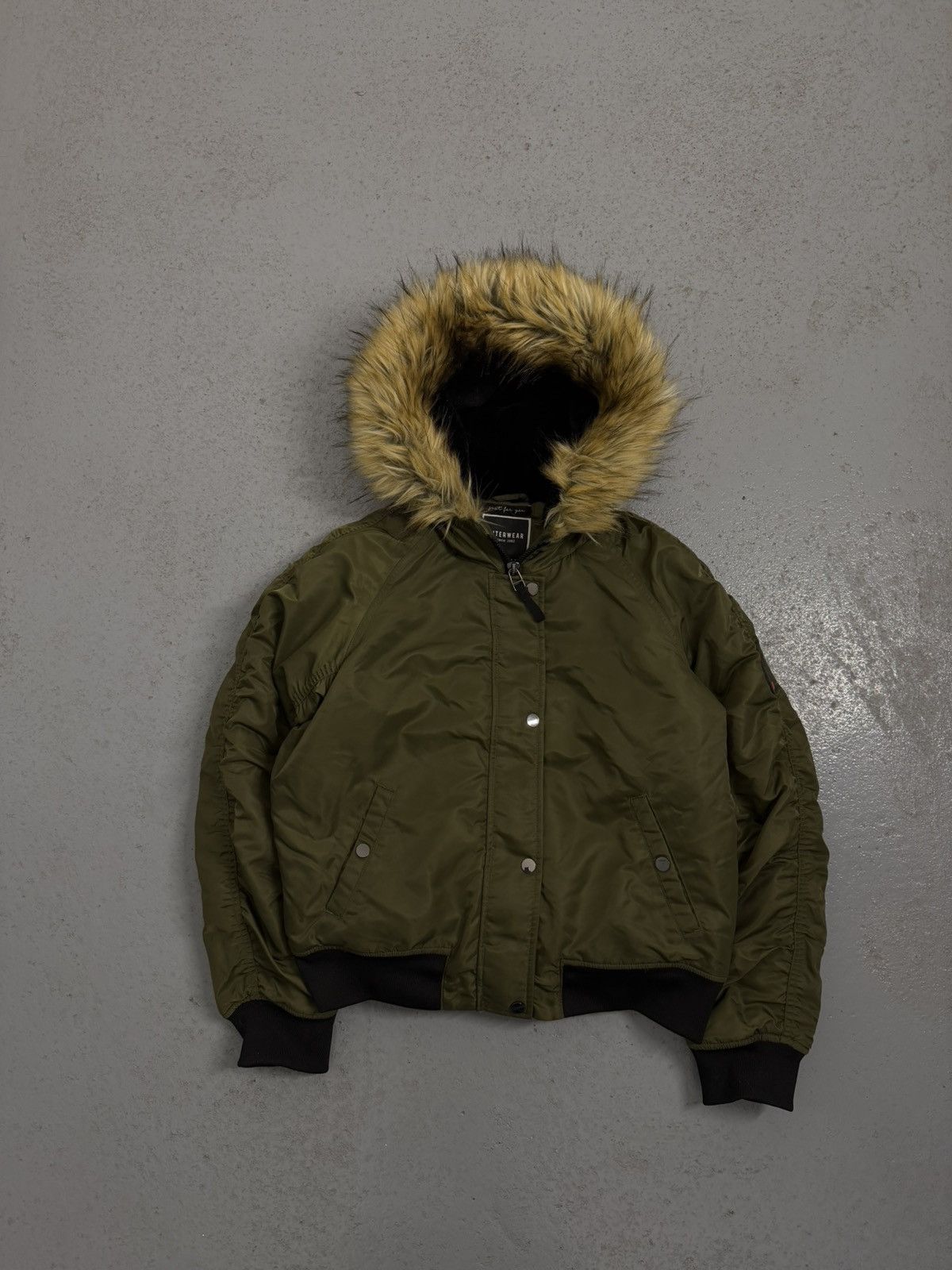 Other Streetwear Nylon Military Type Y2K Fur Insulated Bomber Size M / US 6-8 / IT 42-44 - 2 Thumbnail