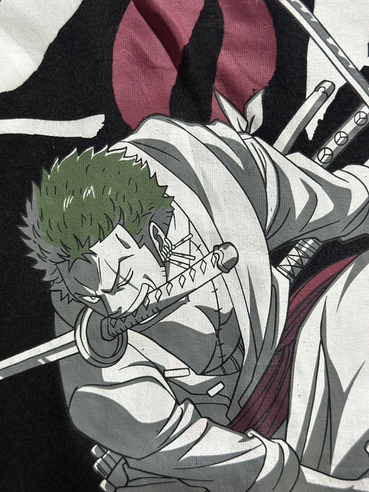 Japanese Brand × One Piece × Vintage Vintage Roronoa Zoro Faded Tee Size US XXL / EU 58 / 5 - 3 Thumbnail
