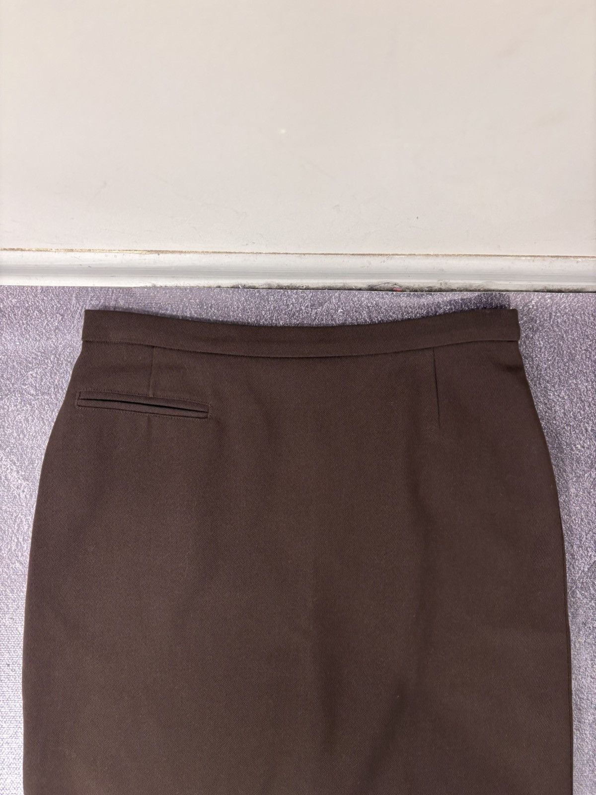 Max Mara Max Mara Women’s Brown Tailored Wool Straight Skirt Size 34" / US 12 / IT 48 - 11 Thumbnail