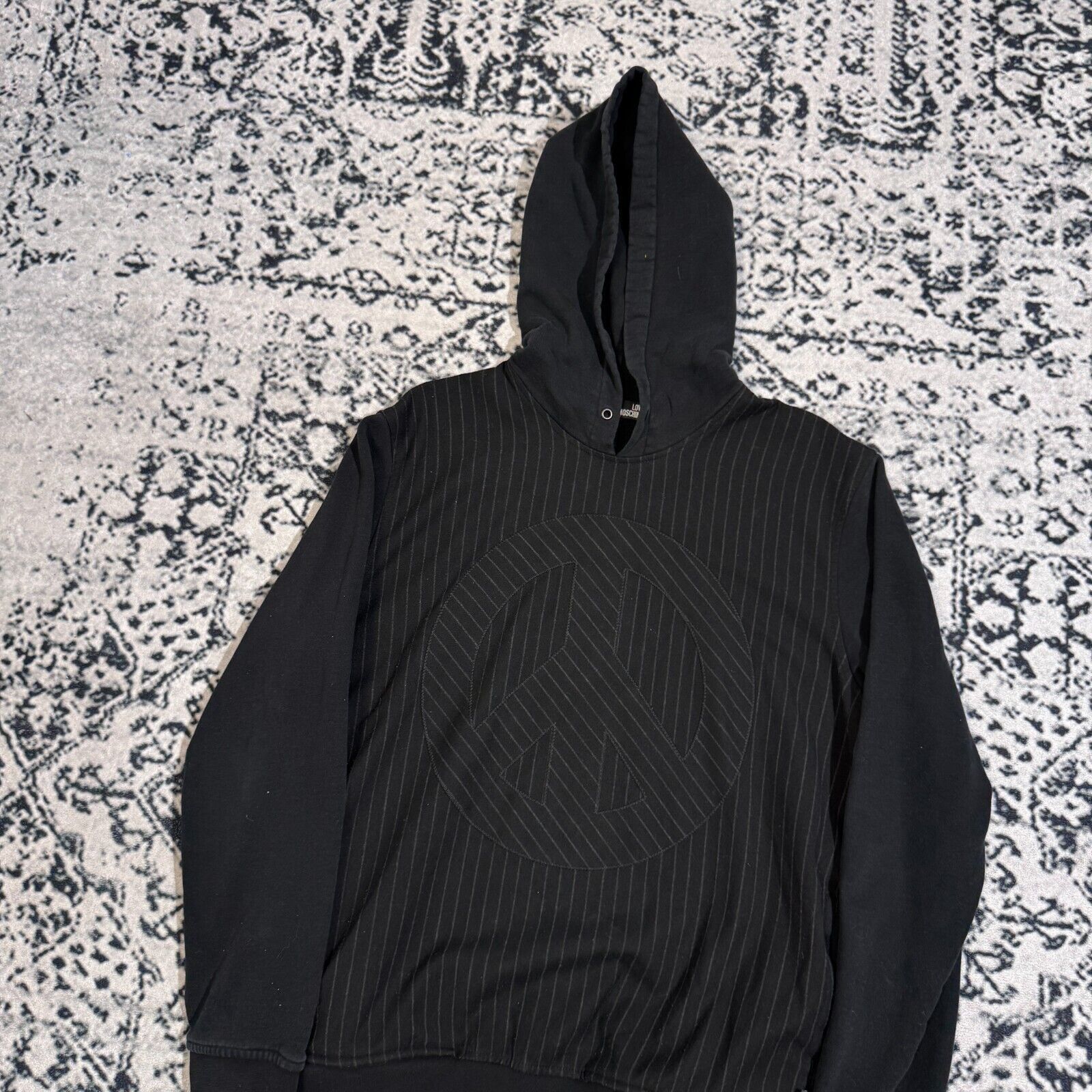 Moschino × Vintage Love Moschino Unisex Black Cotton Hoodie Size M Regular Fit Size US M / EU 48-50 / 2 - 6 Thumbnail