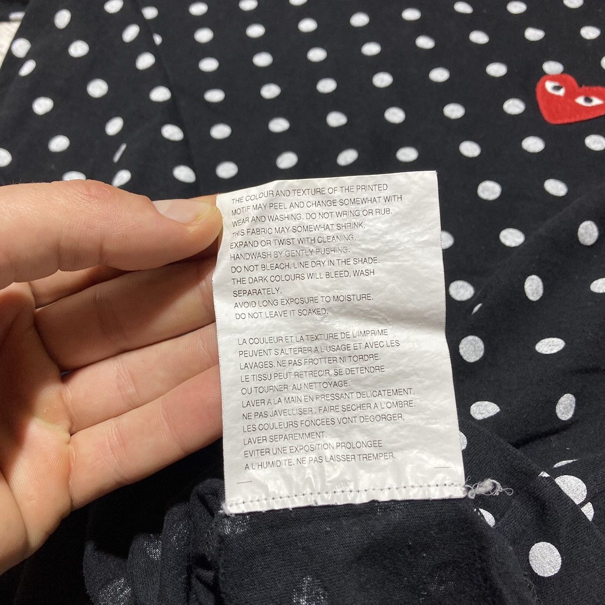 Comme des Garcons PLAY Comme Des Garçons Play Polka Dot Long-sleeve tee Size US M / EU 48-50 / 2 - 12 Thumbnail