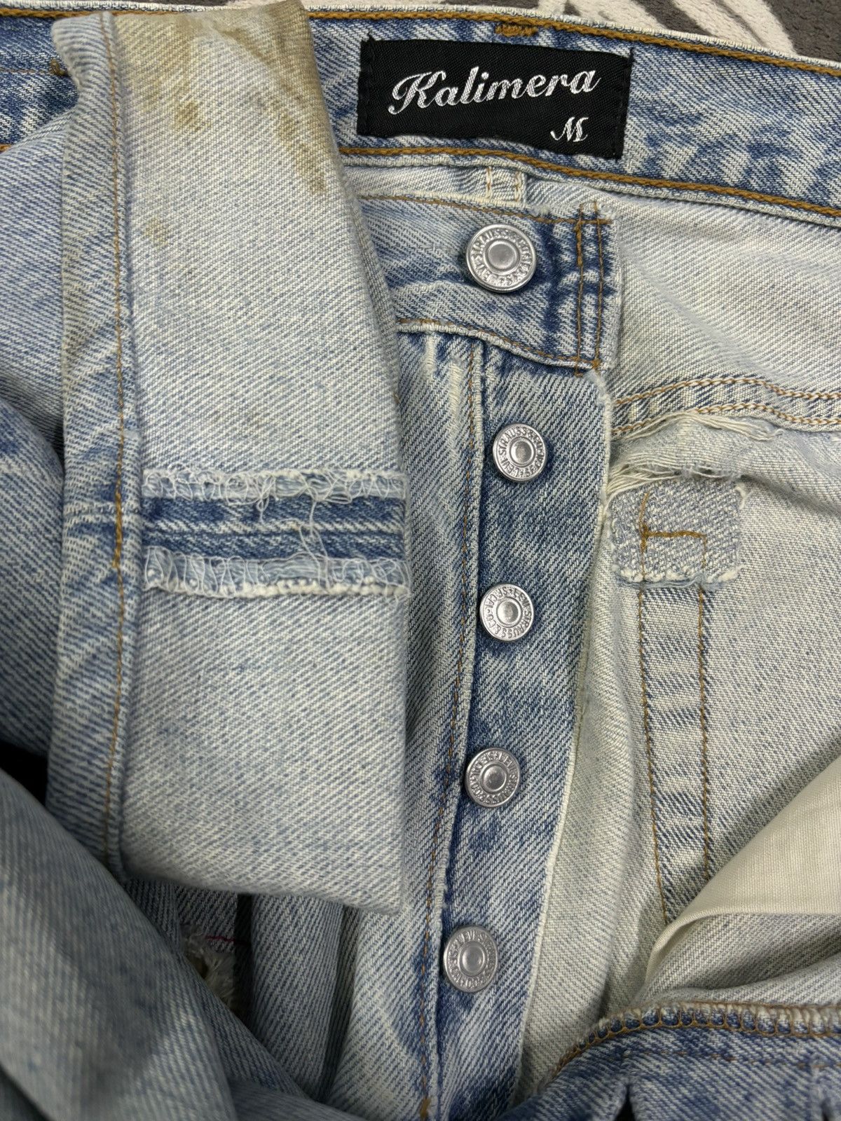 Kapital Vintage Levis 501 Patchwork Jeans Reconstructed by Kalimera Size US 32 / EU 48 - 6 Thumbnail