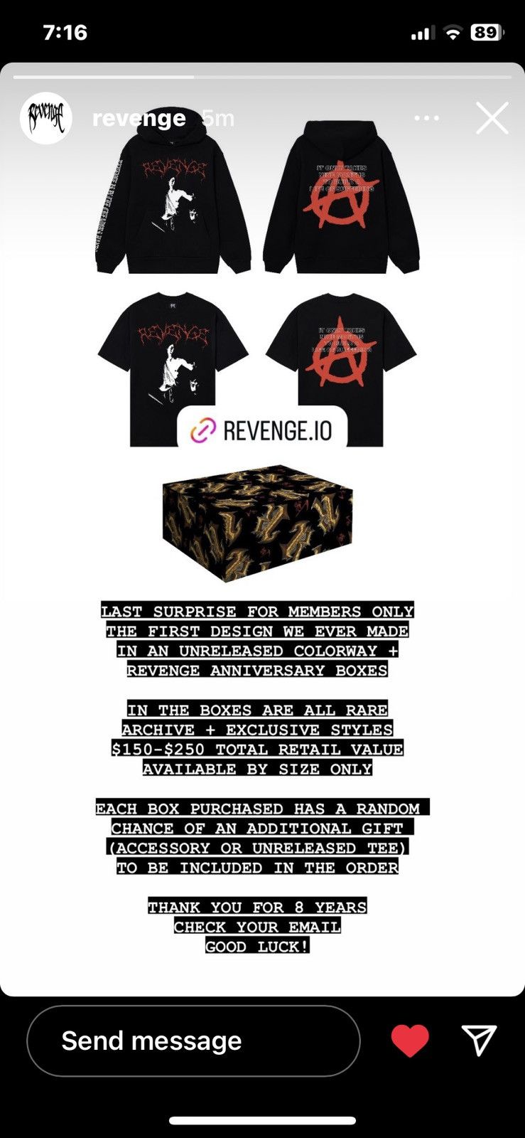 Revenge Revenge A friend is nothing but a known enemy tee Size US M / EU 48-50 / 2 - 1 Thumbnail