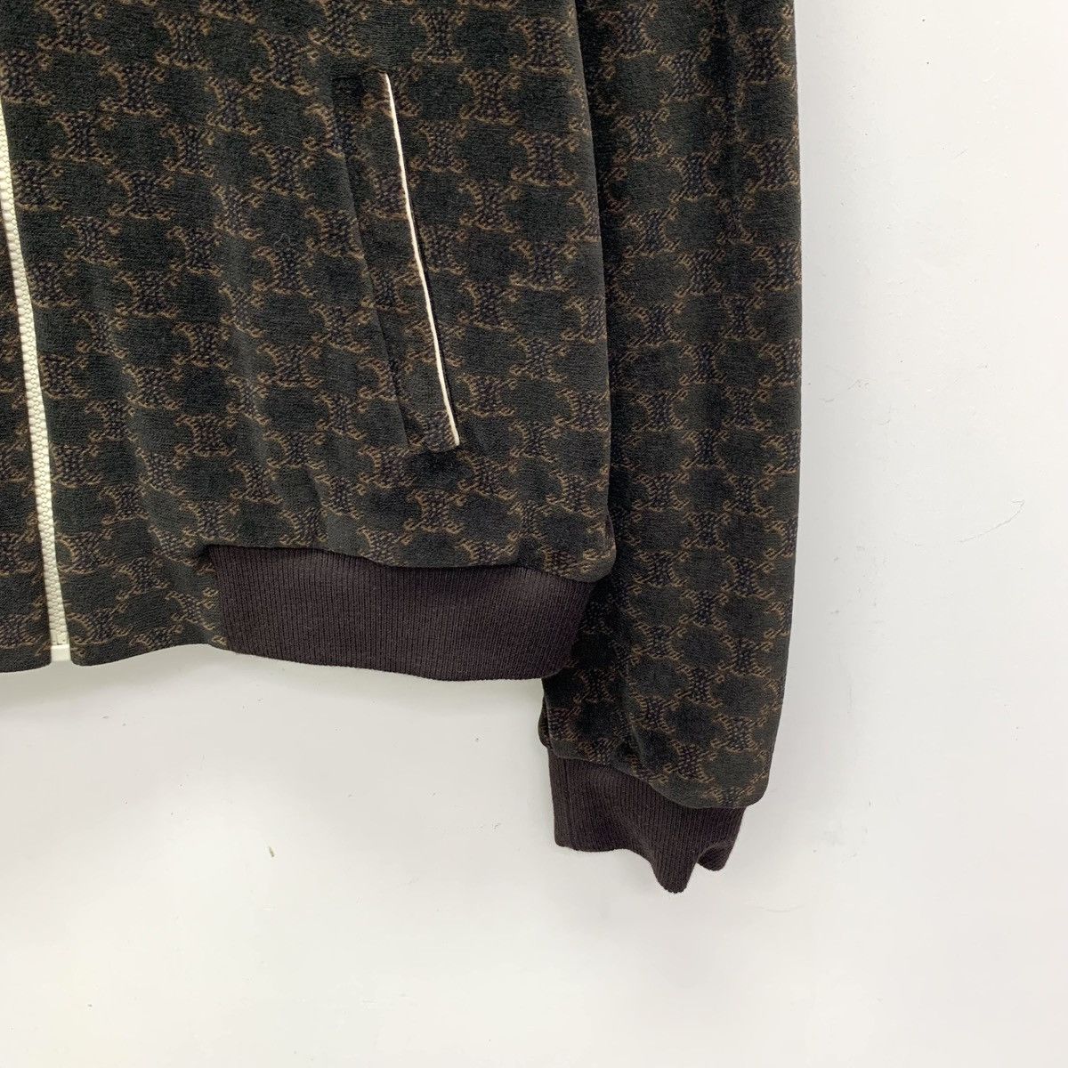 Celine Celine Dark Brown Arc de Triomphe Full Print Cotton Jacket Size S / US 4 / IT 40 - 4 Thumbnail