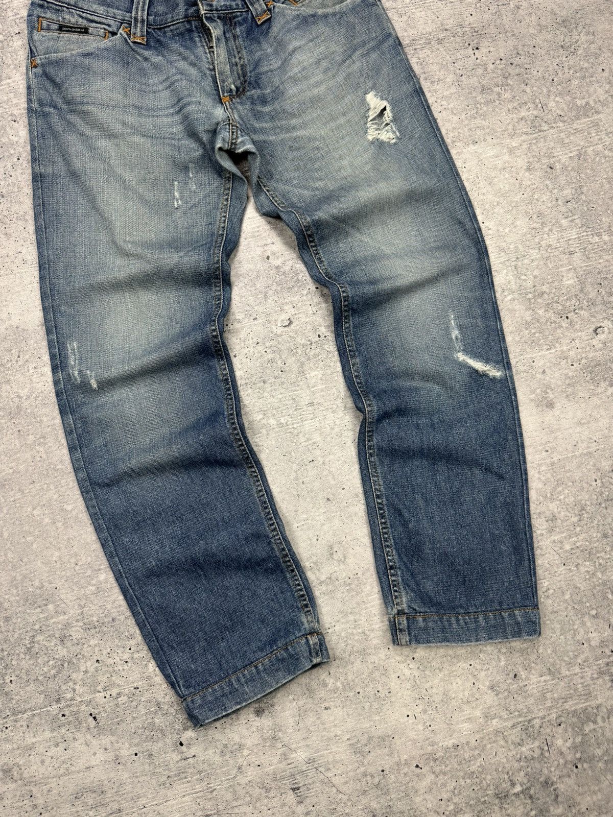 Dolce & Gabbana × Vintage Dolce&Gabbana Metal Pocket Big Logo Blue Stonewashed Jeans Size US 32 / EU 48 - 3 Thumbnail