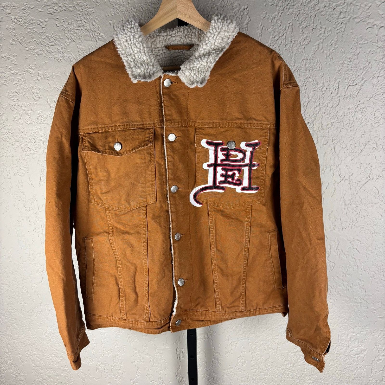 Ed Hardy Choppers Ed Hardy Y2K Rule 13 Canvas Sherpa Lined XL Jacket Size US XL / EU 56 / 4 - 1 Thumbnail