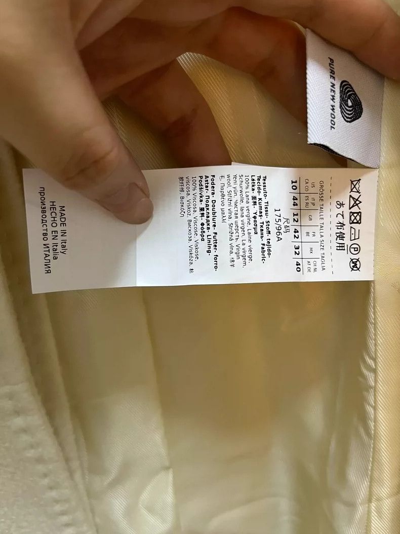 Max Mara Max Mara Studio line Bcollag beige wool long coat Size L / US 10 / IT 46 - 5 Thumbnail