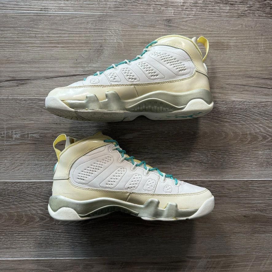 Nike NIKE • JORDAN 9 GS Retro "White Turquoise" (7M) Size US 7 / EU 40 - 3 Thumbnail