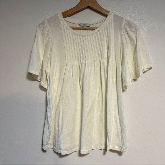 Joie Joie Pleated Flutter Sleeve Top White Size S Size S / US 4 / IT 40 - 2 Thumbnail
