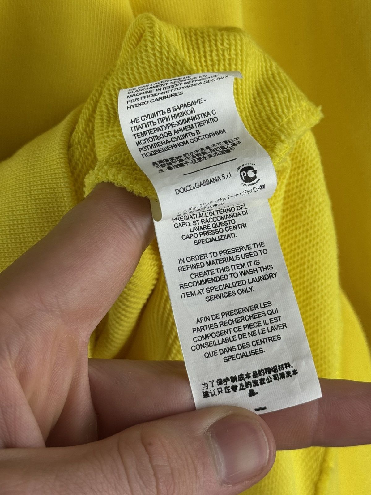 Dolce & Gabbana Dolce & Gabbana Yellow Hoodie Size US M / EU 48-50 / 2 - 6 Thumbnail
