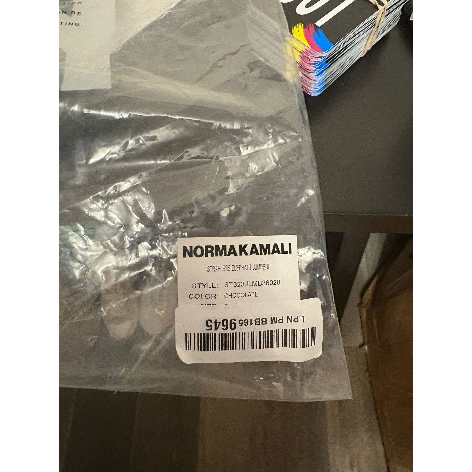 Norma Kamali Norma Kamali Chocolate Strapless Jumpsuit S NWT Size 28" / US 6 / IT 42 - 4 Thumbnail