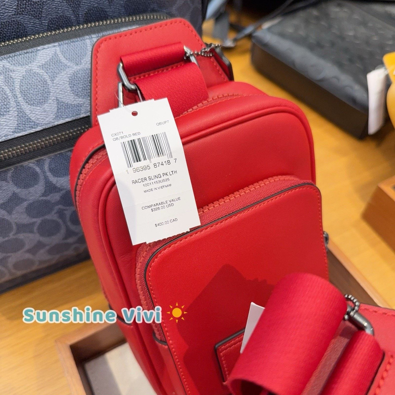 Coach NWT Coach Racer Sling Pack CX071 Smooth leather Bold Red Size ONE SIZE - 2 Thumbnail