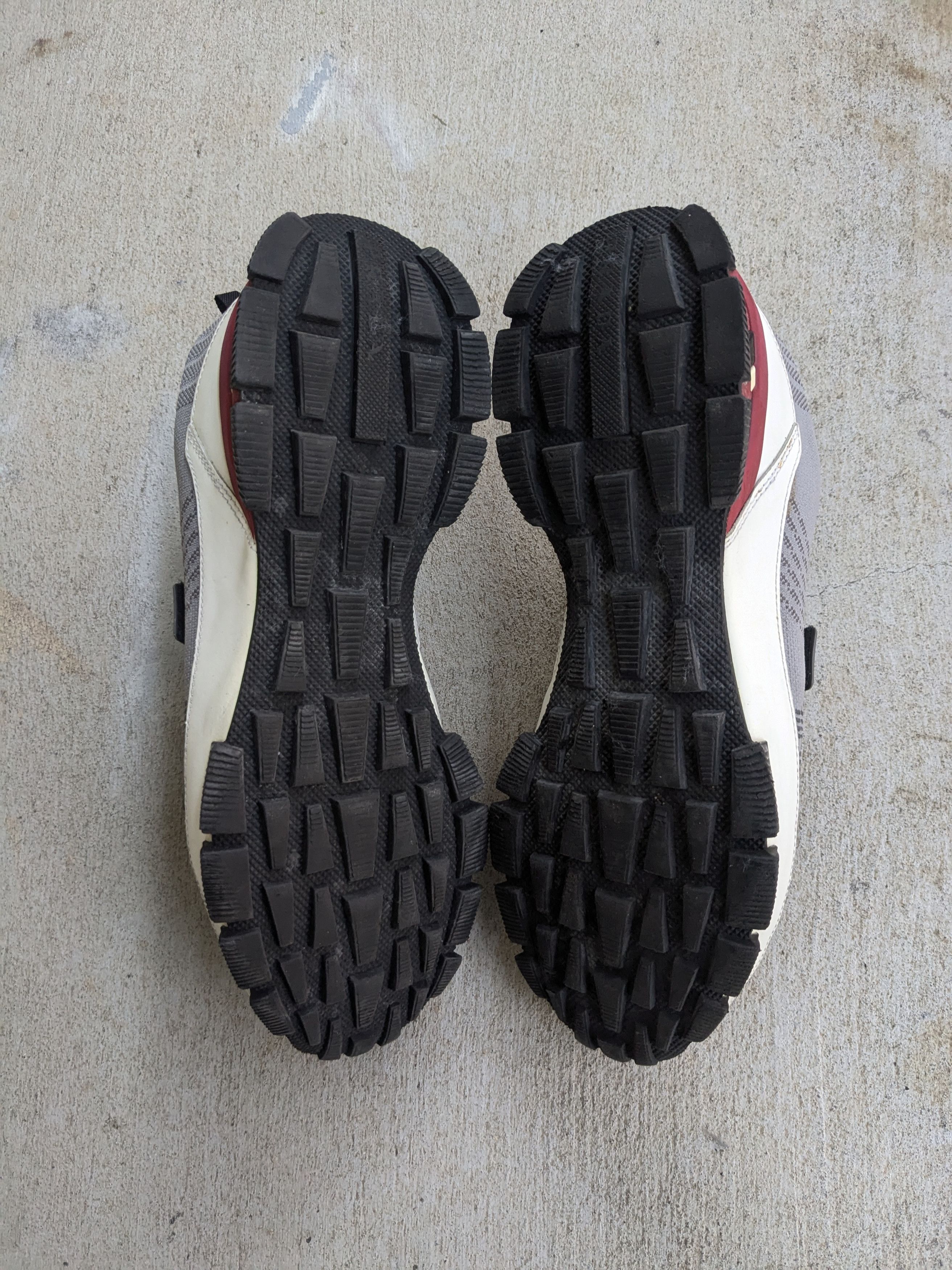 Prada Cross Section Sneakers Gray White 9.5 Low Tops
