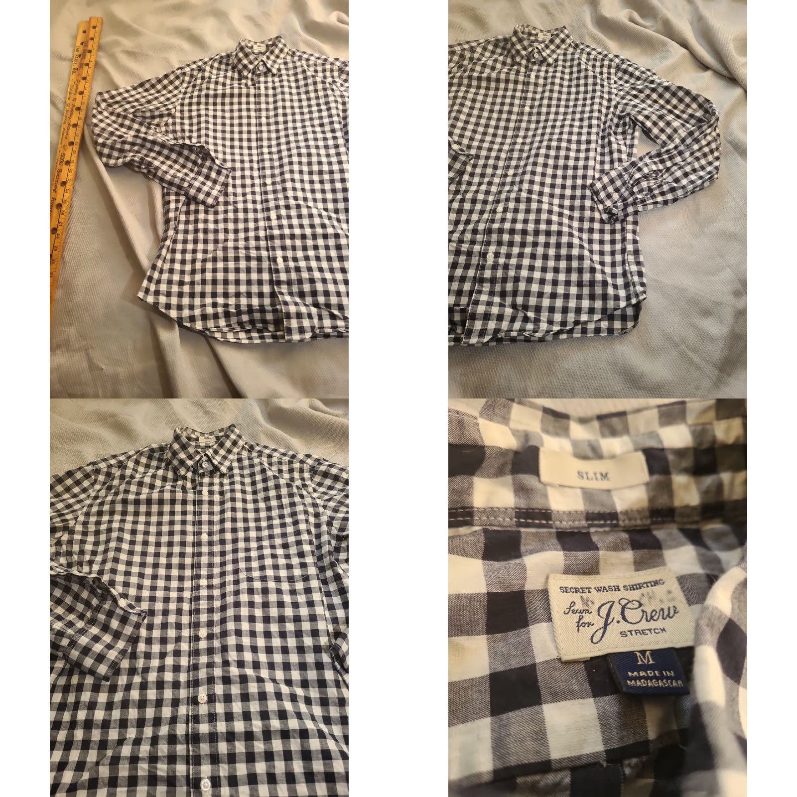 Vintage J Crew Shirt Mens M Tall Blue Cotton Buttoned Collared Long Sleeve Plaid Tops Lot Size US M / EU 48-50 / 2 - 9 Thumbnail