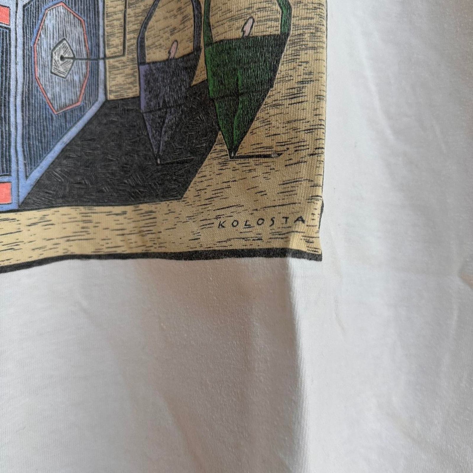 Hanes × Vintage Vintage Cunningham Communications Inc Art Shirt Size US XL / EU 56 / 4 - 2 Thumbnail